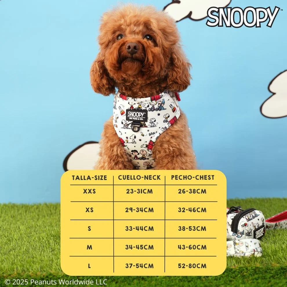 Arnés ajustable Snoopy Snow - My Pug & Co