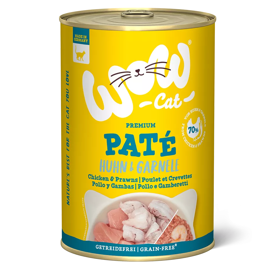 Lata Wow para gato 400 gr - Pollo y gambas