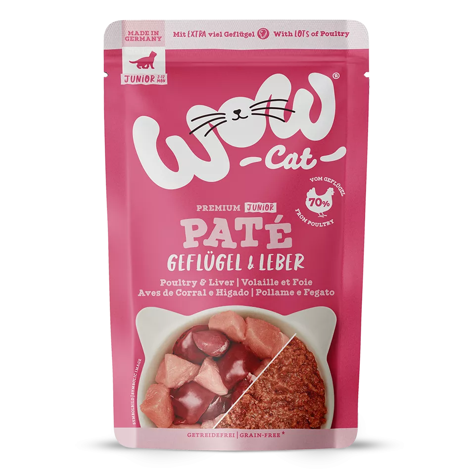 Pouche Wow para gatito - Pollo e hígado