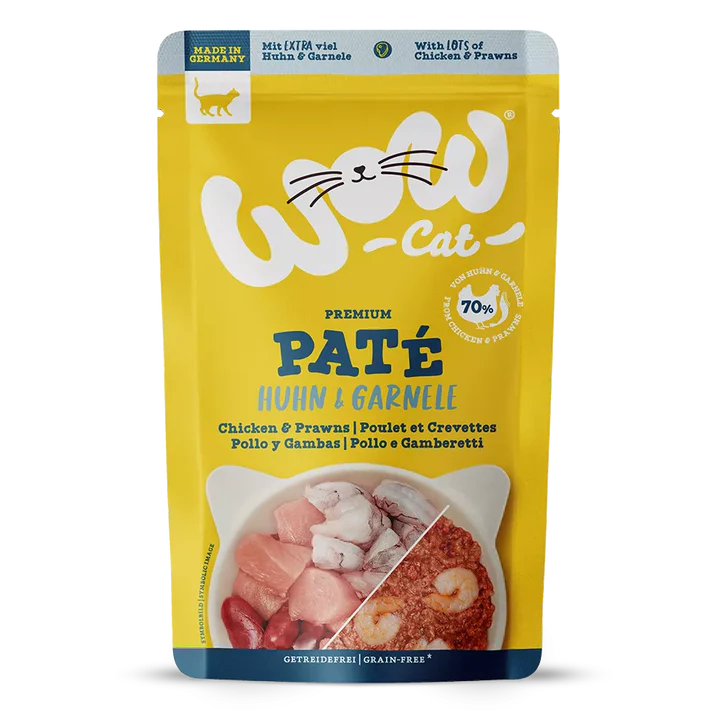 Pouche Wow para gato - Pollo y gambas