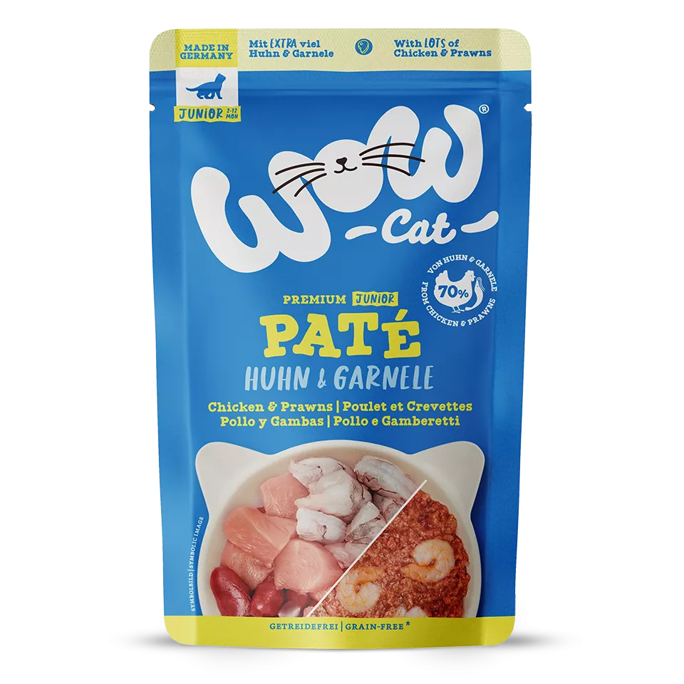 Pouche Wow para gatito - Pollo y gambas