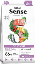 Pienso grain free para gatos de pescado y pavo - Dibaq Sense