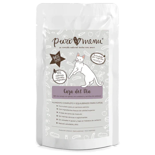 Puro menú para gato - Caza del dia ( BIO)