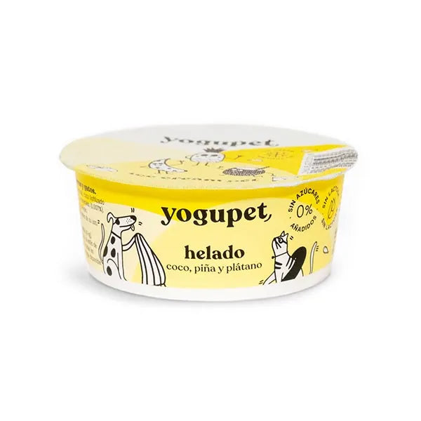 Helado de coco, piña y plátano - Yogupet
