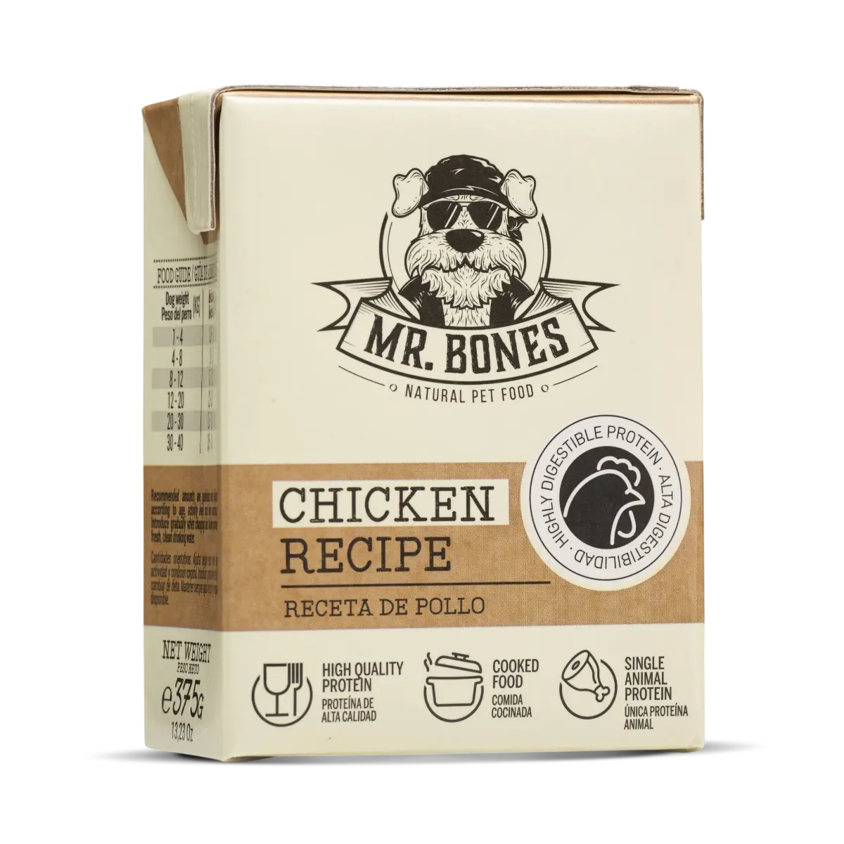 Brick de pollo con vegetales para perros - Mr Bones