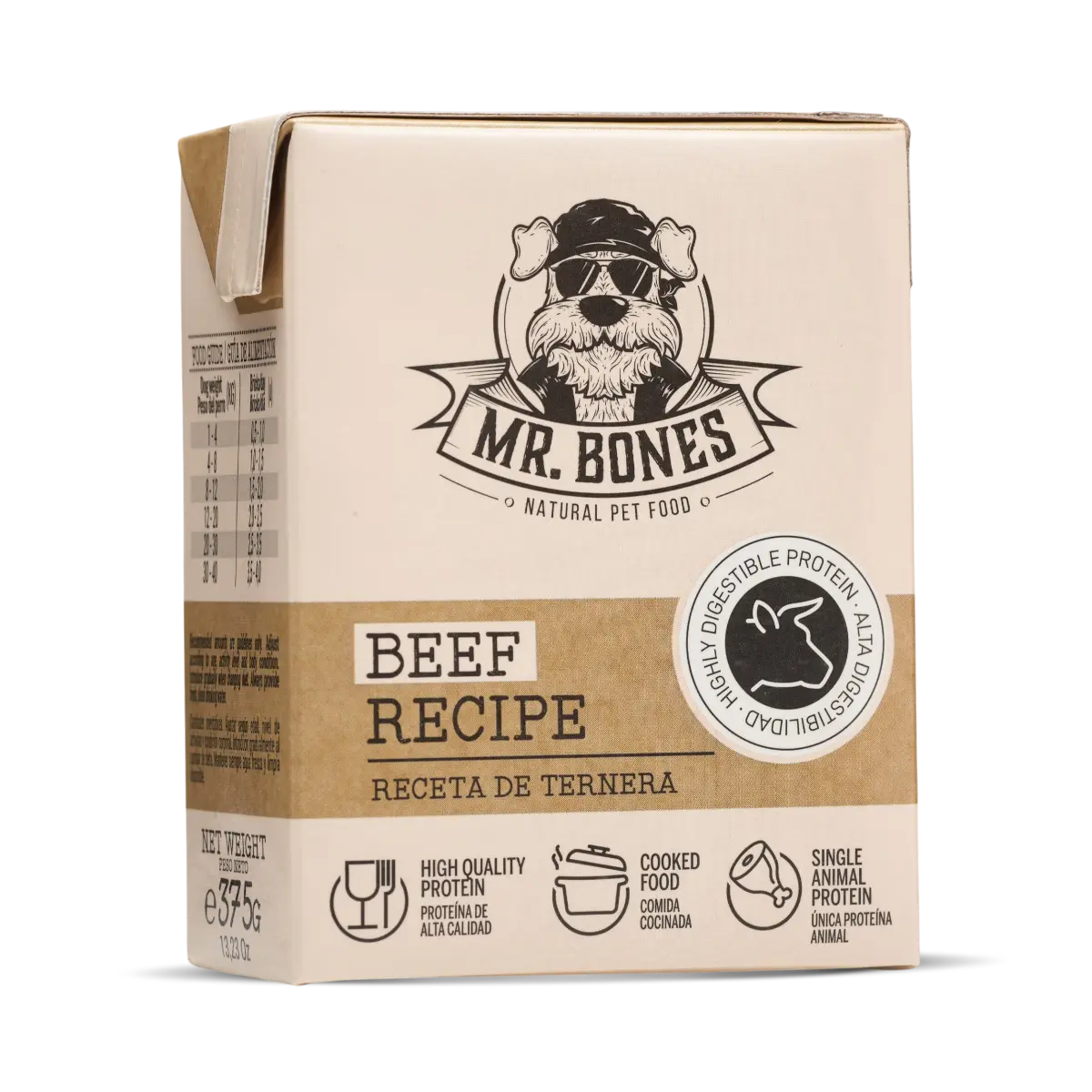 Brick de ternera con vegetales para perros - Mr Bones