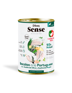 Lata de Dibaq Sense para perros -  Bacalao a la Portuguesa
