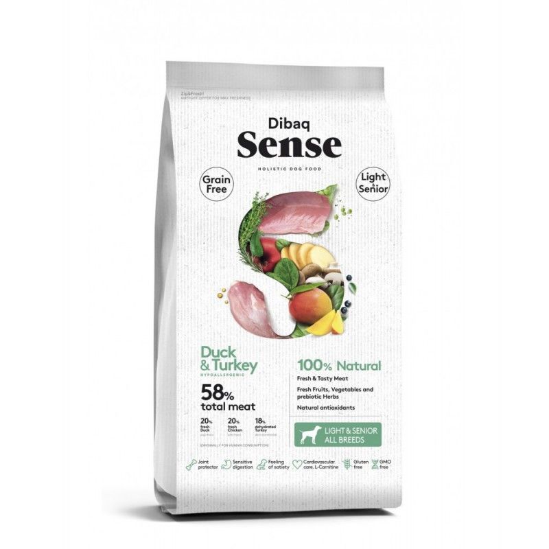 Dibaq Sense grain free senior - Pato y pavo