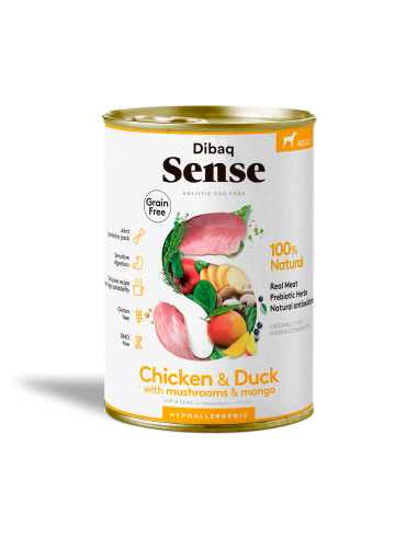 Lata de Dibaq Sense para perros - Pollo y pato