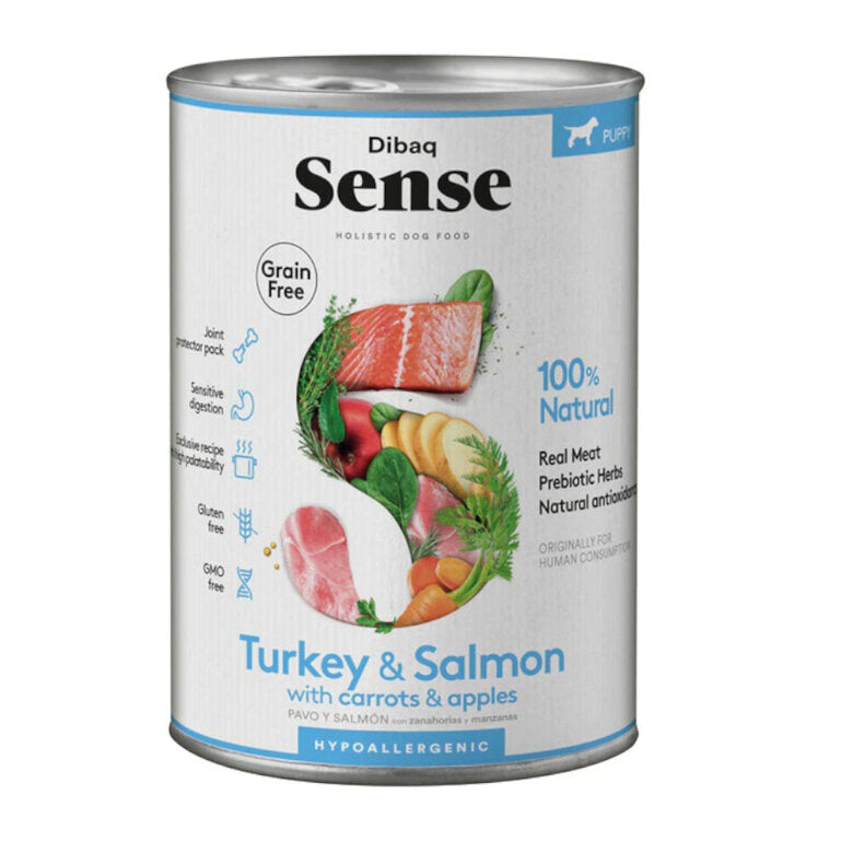 Lata de Dibaq Sense para cachorros - Pavo y salmón