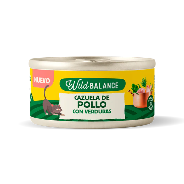 Lata cazuela de pollo con verduras para gatos - Wild Balance