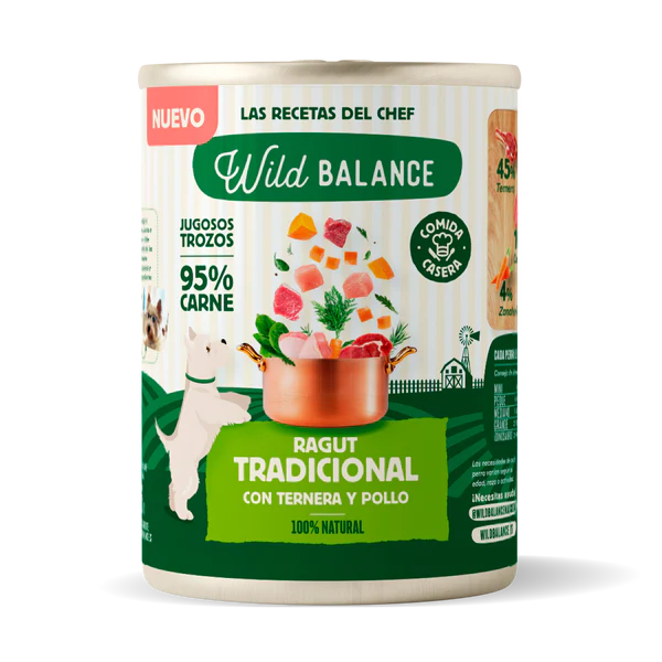 Lata de Ragut de ternera y pollo para perros - Wild Balance