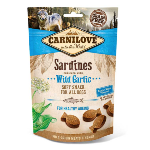 Carnilove - Snacks semihúmedos de sardinas con ajo
