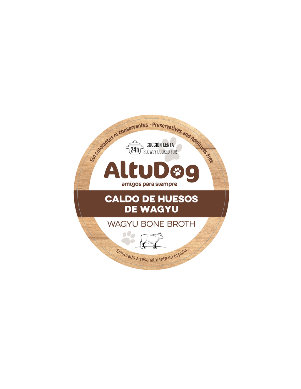 Caldo natural de huesos de wagyu