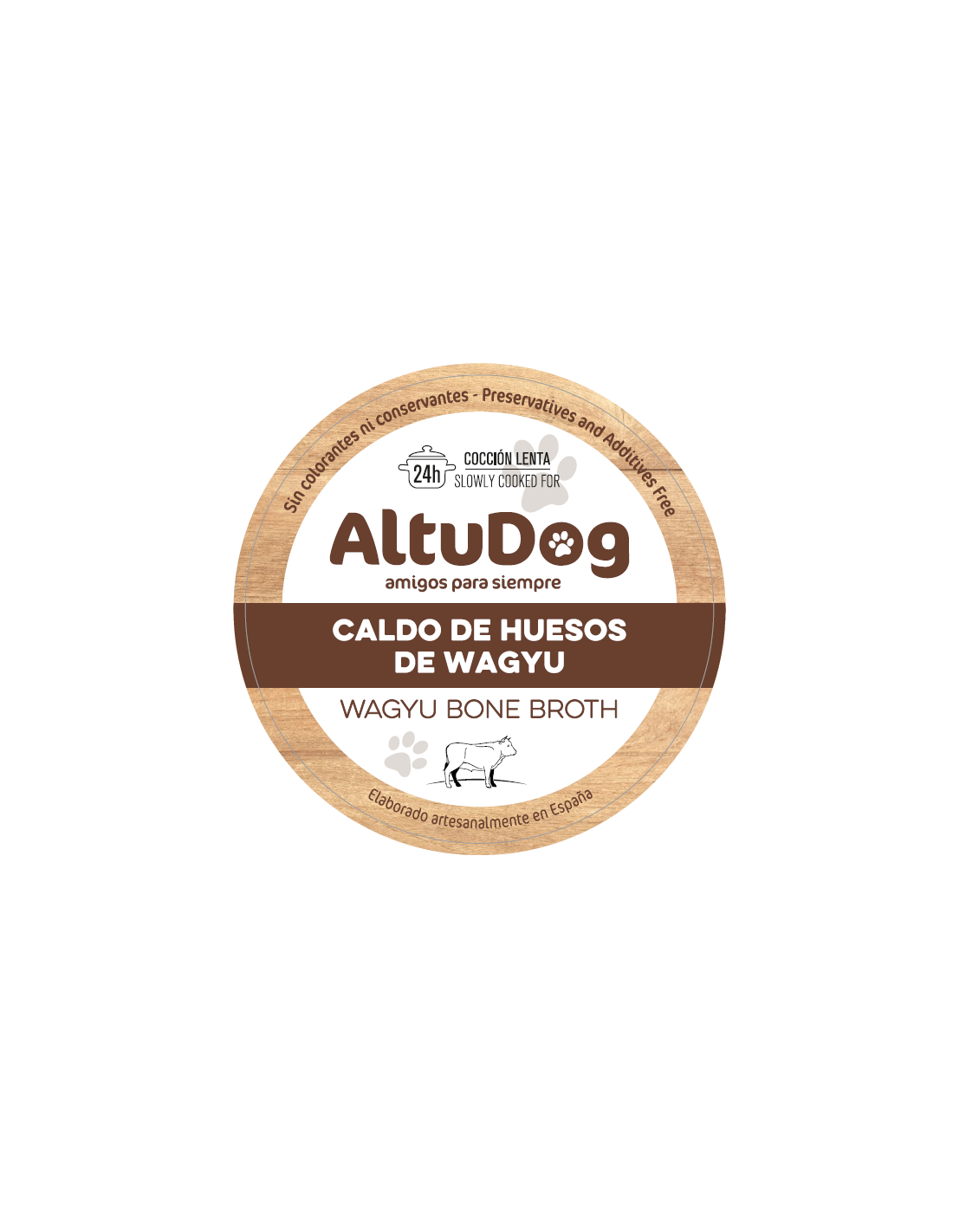 Caldo natural de huesos de wagyu